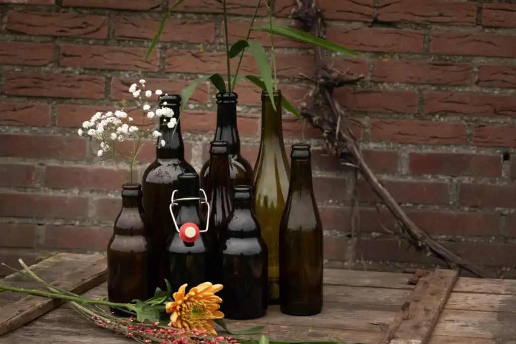 Bierflesjes, vaasjes Vintage